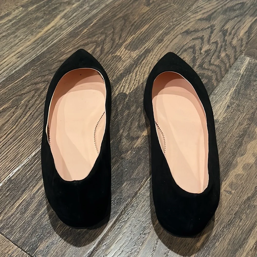 J. Crew Black Pointed Toe Flats